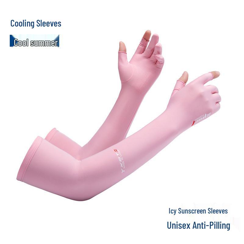 Ice Silk Sun Protection Arm Sleeves for Men & Women: Anti-Slip, Cooling Gloves for Summer Driving, Cycling, Fishing