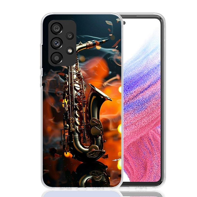 Music Saxophone Instrument Phone Case for Samsung Galaxy A17 A16 A15 A14 A13 A57 A56 A55 A54 A53 A37 A36 A35 A34 A33 A26 A25 A24