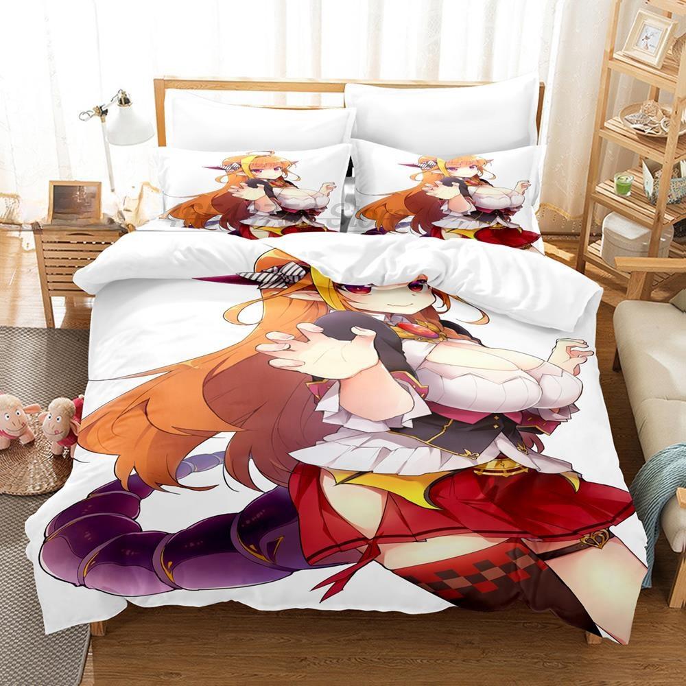 3D Printing Anime Kawaii Girls Kiryuu Coco Bedding Set Single Twin Full Queen King Size Bed Set Teenager Bedroom Duvetcover Sets