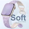 Engraved Floral Bands Bracelet for Apple Watch Series 11 10 42 46mm 45-44- 40-38mm Women Strap for IWatch Ultra 3/2 49mm 9-8-7-6