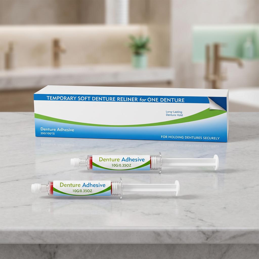 Temporary Soft Denture Reliner Denture Adhesive 20g Long Lasting Denture Hold