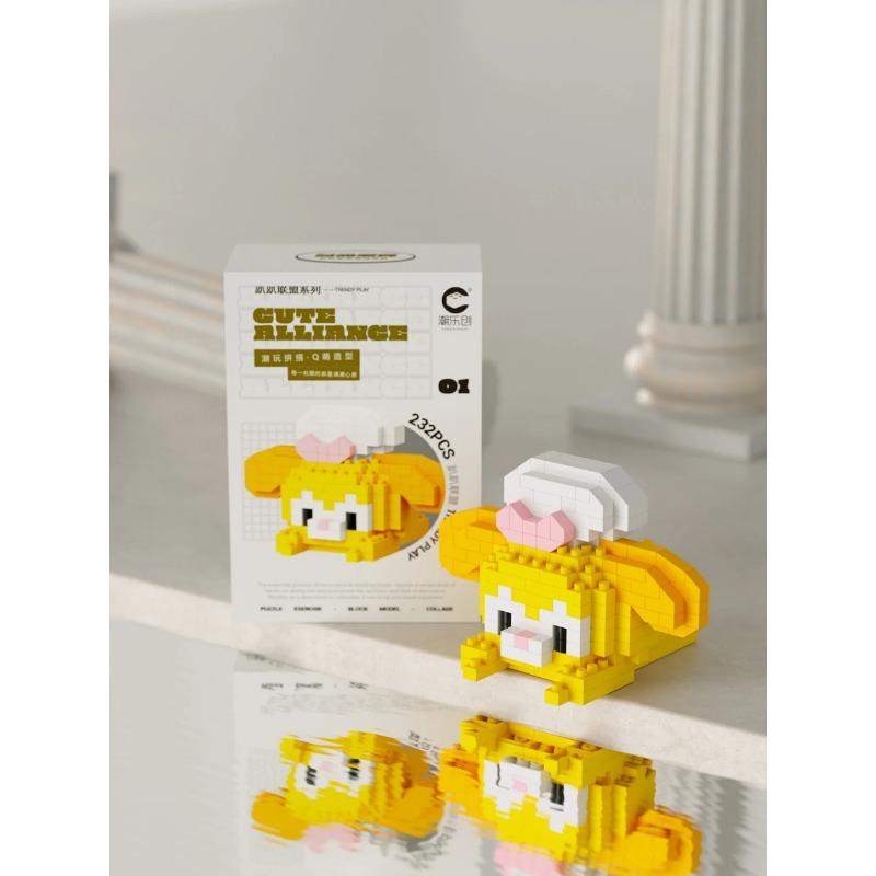 MINISO Cartoon Ornaments Micro Building Blocks Action Figures Nano Blocks Disney Sanrio Kids Toys Christmas Birthdays Gifs