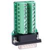 2Pcs DB15 G2 00 DB15 to Terminal Block Board Male Connector Riveting Tooth Type