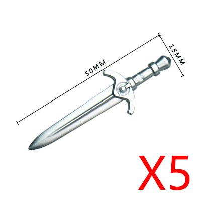 MOC Building Block Medieval Solider Knight Figures Toy Weapons Accessories Sword Axe Bow Sword Ten Spear Crossbow Mini Bricks