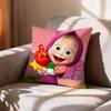 CUTE MMasha And BBears   Pillow Case Pattern Printed Pillowcase For Living Room Sofa Cushion Cover