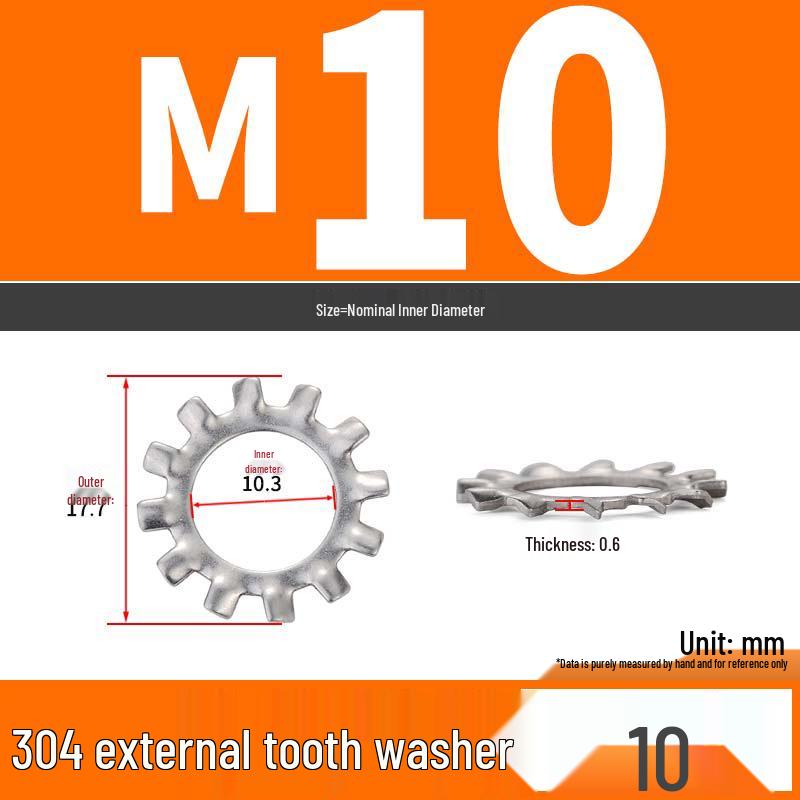 Iron Serrated Locking Washer Set with Anti-Loosening Shims