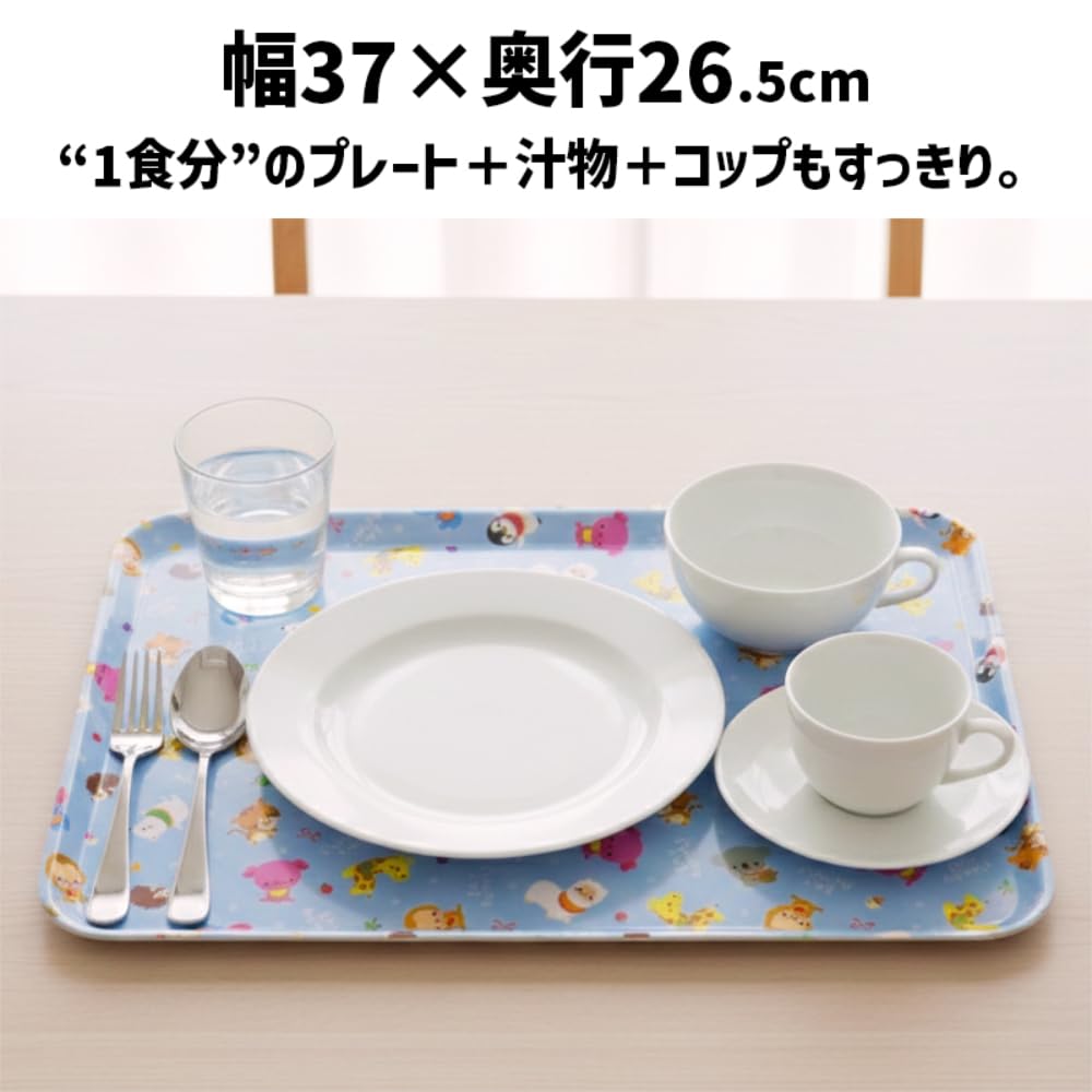 Magnetic Petit Stamp Stylish Made in Japan TATSU-CRAFT Non-Slip Tray, 37cm, Tray, Plastic, Rectangular, Kitchen/Refrigerator Storage, Dining/Café