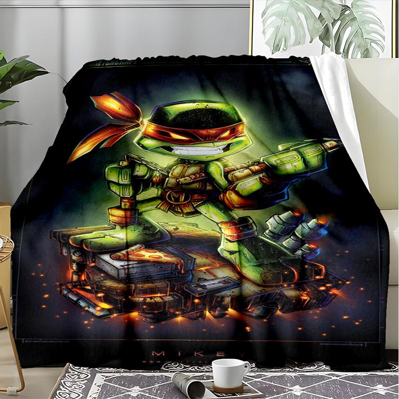Mutant Turtles Print Flannel Blanket, Soft Warm Lightweight Throw Blanket for living Room,Sofa Bed Camping office