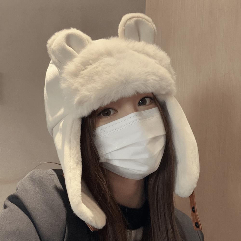 Thickened Earflap Hat Cute Ears Ear Protection Cap High Quality Warm Hat Winter