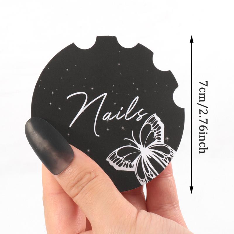 10Pcs Nail Art Display Paper Board Nail Photography Props Background Decoration Beauty Salon Prop Nailfie Disc
