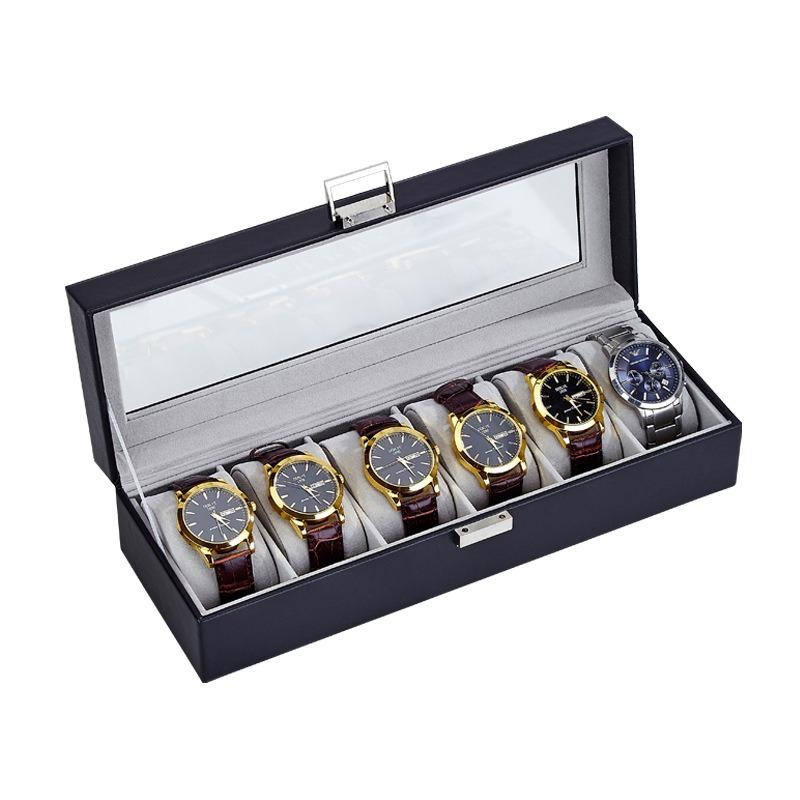 6-Slot PU Leather Watch Box - Luxury Storage & Display Case for Wristwatch Mechanical Watch, Watch Organizer for Men Women