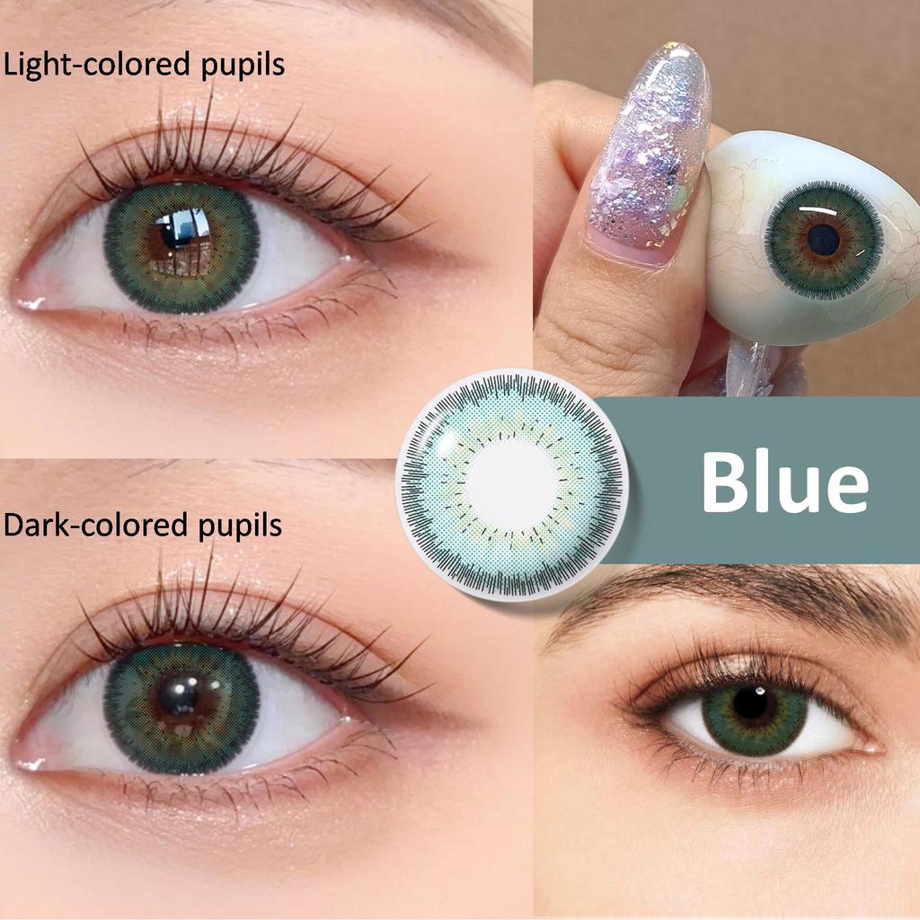 Color Contact Lenses With Soft Colored Lenses 1 Pair 14.3 mm Natural Color Lenses for Vision Eye Lens