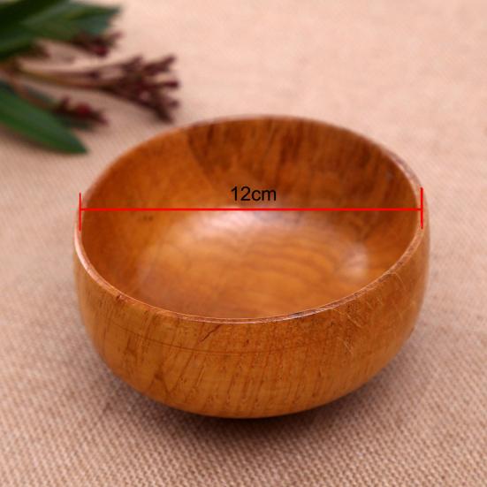 Přírodní kulaté salátové nudle Dřevěná mísa na polévku Ruční výroba rýže Držák odolný proti nárazům