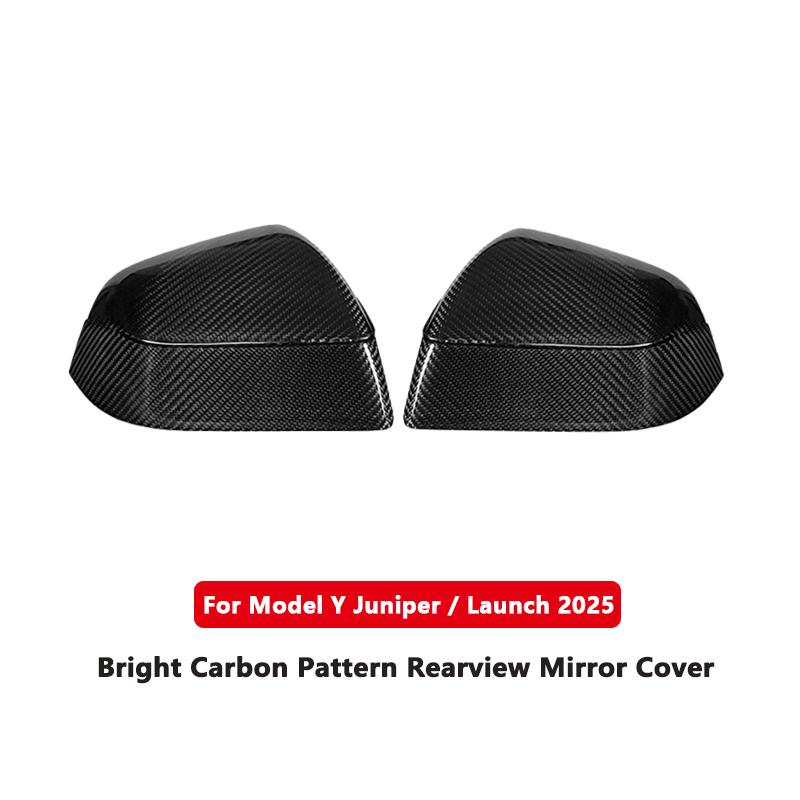 Koolstofpatroon Achteruitkijkspiegelkap Vervangende Cover Voor Tesla Model Y Juniper / Launch 2025 Achteruitkijkspiegelkappen Kap Behuizing