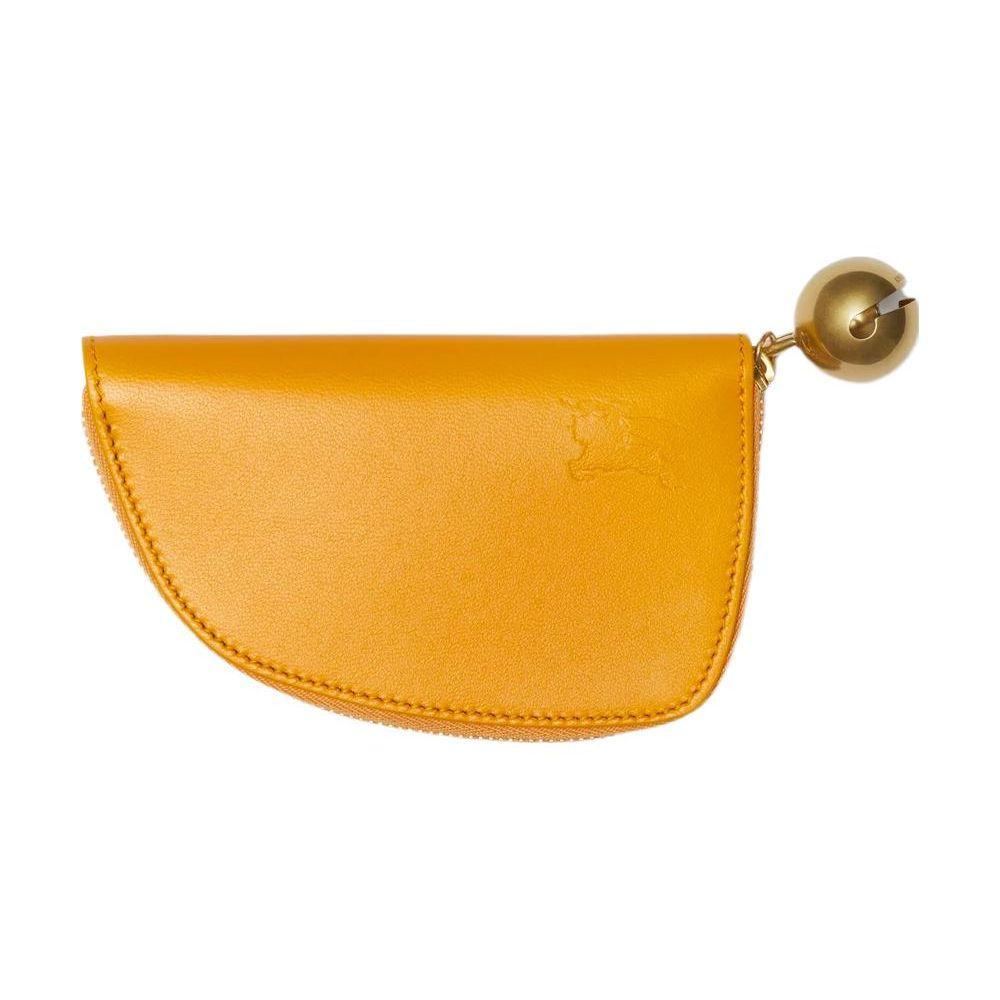 Burberry Shield Polished Metal Zipper Wallet Women Wallet Mimosa-Yellow 80792061 Basic Set (Bag+Dust Bag)