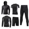 Men's Quick-Dry Running & Fitness Set: Short-Sleeved, Sweat-Absorbing, Casual Wear Tights