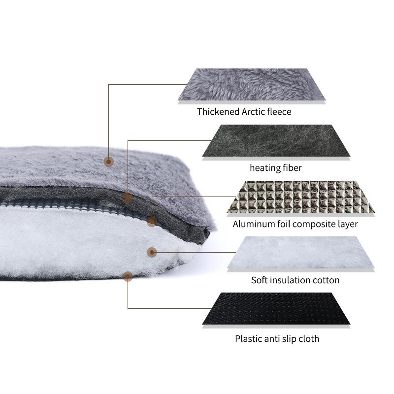 Self Heating Pet Pad, Extra Warm Thermal Dog Crate Pad Washable Anti-Slip Kennel Mat Pet Supplies for Medium Small Dogs and Cats