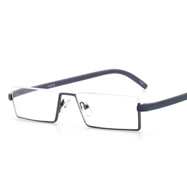 Men's and Women's Fashionable Reading Glasses Anti Blue Light Glasses+1.0+1.5+2.0+2.5+3.0+4.0 Near and Far Half Frame Style