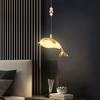 2024 new LED personalized creative luster whale chandelier for bedroom bedside pendant lights hanging lamp interior lighting