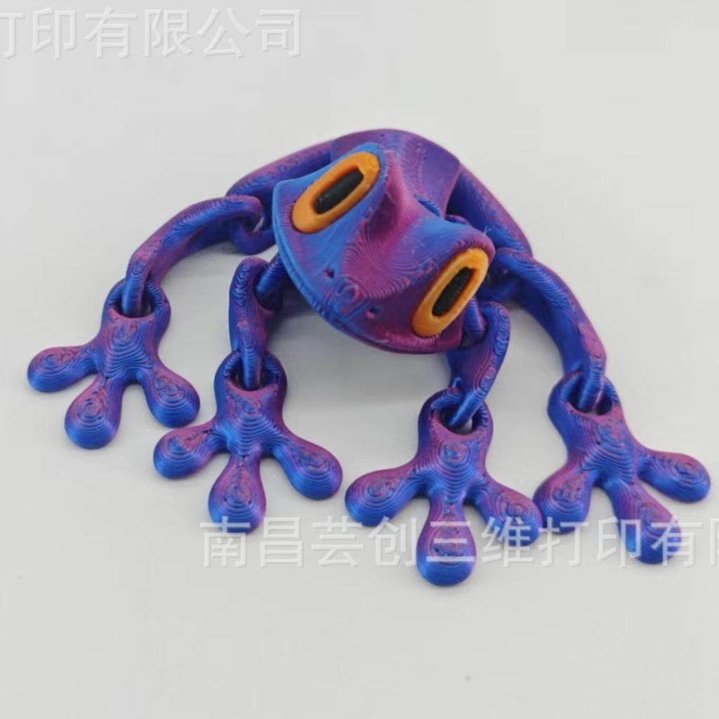 Simulation 3D Printing Toy Tree Frog Joint Movable Frog Kitchen Home Decoration Toy Refrigerator Magnetic Attraction