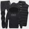Men's Casual Hooded Sweatshirt Vest 3-Piece Suit – Fashionable and Simple for Autumn & Winter