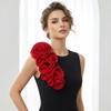 Decorative Cloth Fabric 3D Floral Patch Big Flower DIY Chest Flower  Dress Decoration
