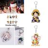 One Piece Luffy Zoro Roberto Keychain Toy Bag Pendant Double Sided Acrylic Gift For Kids