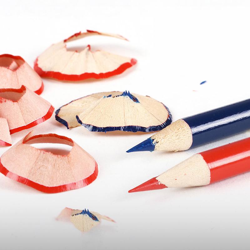 Shanghai Dual-Tone Red/Blue Carpenter Pencil - All Red, Wooden Construction Marking Tool