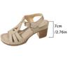 Summer 2024 Fashion Buckle Sandals for Women High Heels Comfortable Outdoor Party Non-slip Plus Size Shoes Sandalias 35-43
