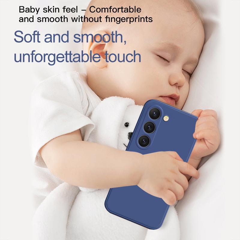 For S24 S23 Ultra Plus Case Square Liquid Silicone Phone Cases For Samsung Galaxy S24 S23 S22 Ultra Plus S24Plus S24Ultra Soft Cover