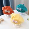 Children'S Beret Baby Hat Cute And Super Cute Autumn And Winter Girl'S Stylish Korean Style Princess Knitted Wool Painter'S Hat