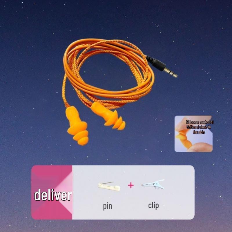 Bluetooth Noise-Cancelling Low Bass HD Wired Earplug Headphones for Work.