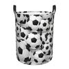 Custom Cool Soccerly Footbally Print Laundry Basket Foldable Large Clothes Storage Bin Baby Hamper