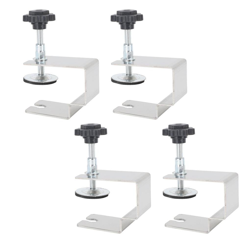 4Pcs Drawer Panel Fixing Clamp Stainless Steel Bow Shaped Drawer Front Installation Clamp