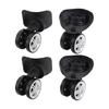 4pcs Suitcase Wheels Replacement Set Easy To Install Ergonomic Luggage Wheels 360 Degree Rotation For Frequent Traveler