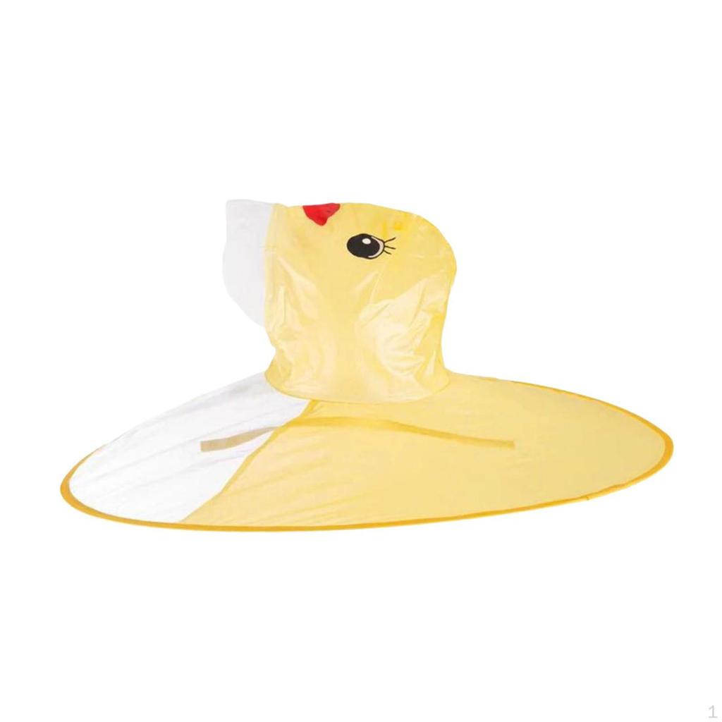 Dziecięcy płaszcz przeciwdeszczowy z kreskówkową kaczką do łowienia ryb w ogrodzie na zewnątrz