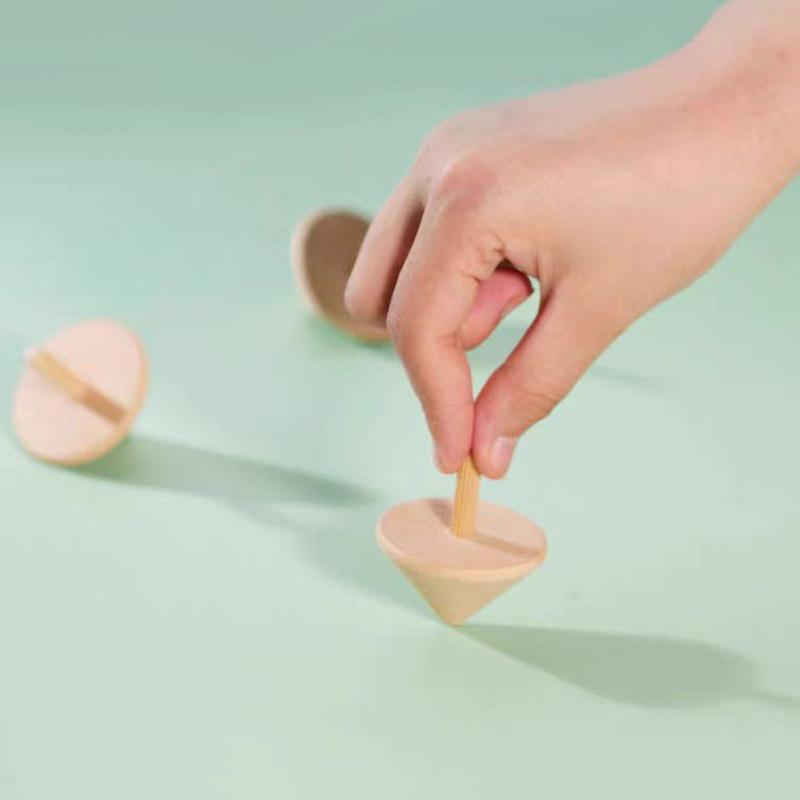 6Pcs Unfinished Wooden Spinning Top For Kids Birthday Small Gifts Art Craft Supplies Party Favors Classroom Prizes Boys Girls