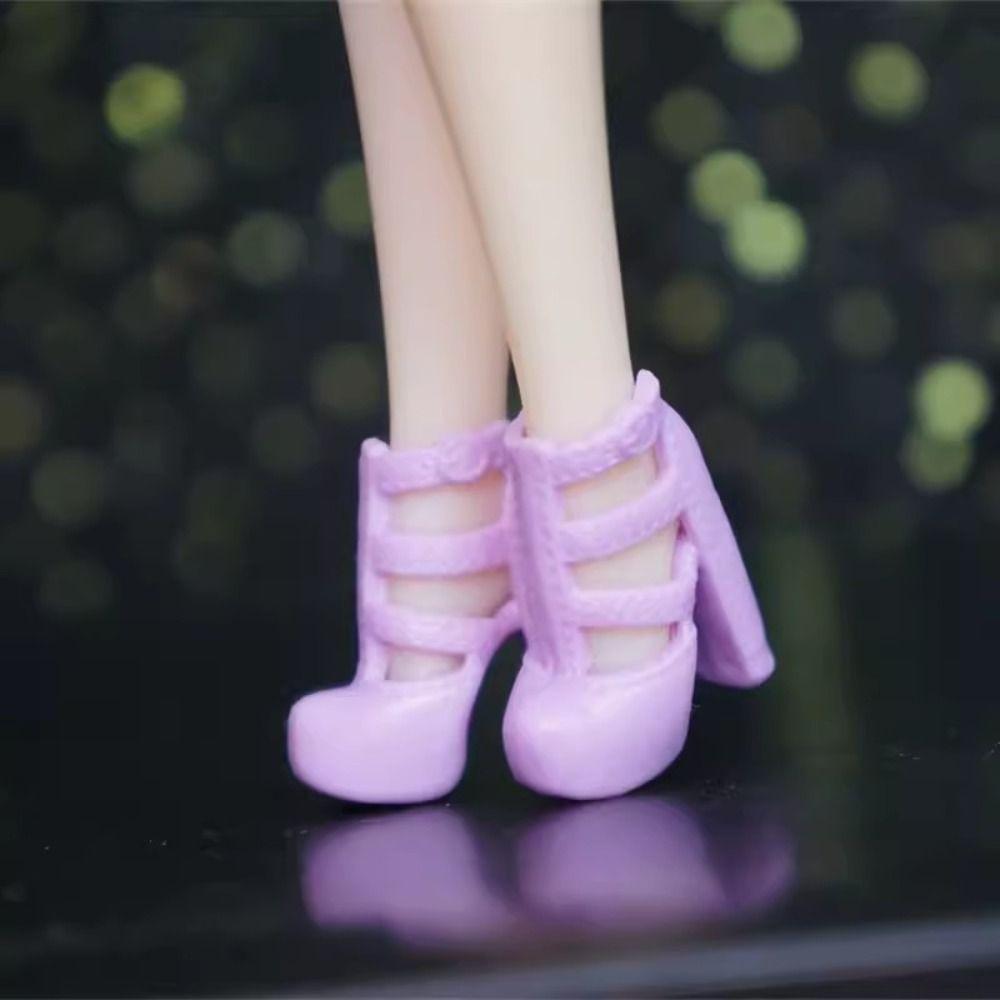 2.2~2.4cm Länge Fuß 30cm Puppenschuhe Plastikpuppe Bunte Schuhe Puppenzubehör