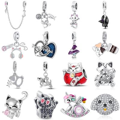 New Copper Best Friend Charm Pendant Cat Fit Original Bracelet Bangle Trinket Women Jewelry Gift Diy Accessories