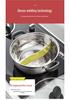 Double Flavor 304 Stainless Steel Hot Pot with Handles - Large Capacity for Clear Soup & Spicy Pot, Induction Cooker Compatible