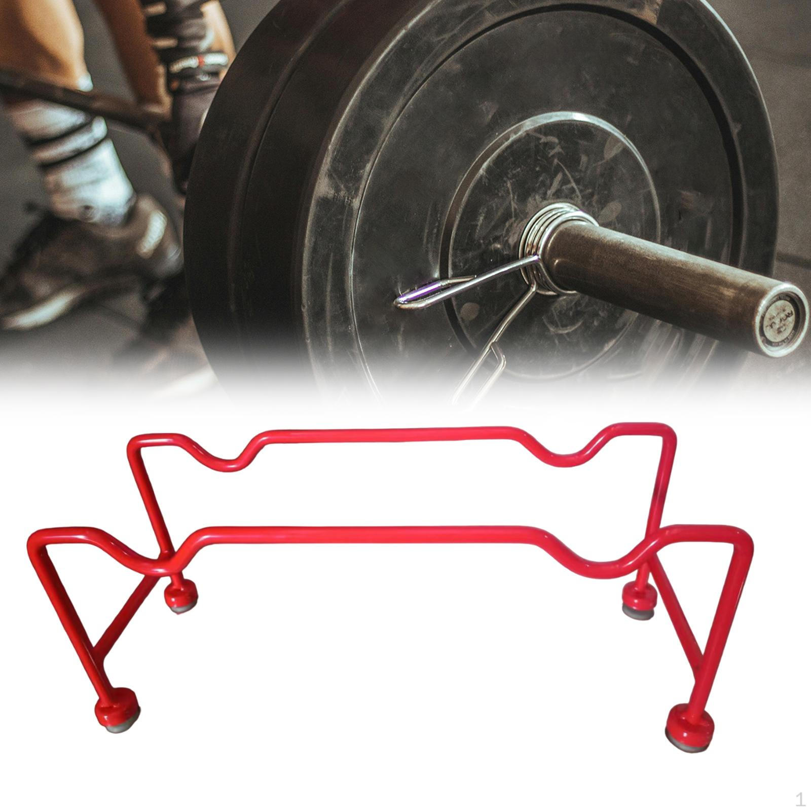 

Компактна стійка для гантелей і штанг - рішення для зберігання в домашніх тренажерних залах червоний