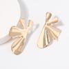 New Fashionable, Irregular, High-end and Personalized Petal-shaped Alloy Earrings, Light Luxury Earrings for Women