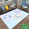 Cute Rabbit Characters on Dreamy Carpet Suitable for use as an anti-slip game mat for living room and bedroom sofas