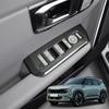 For KIA SELTOS SP3 Carbon Fiber Interior Trim Window Button/Door Bowl /Front Water Cup Holder/Steering Wheel Decoration