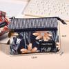 New Printed Fabric Money Bag Double Zipper Ethnic Style Coin Purse Wallet Women Girls