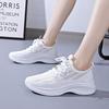 Flying woven women's shoes spring new mesh breathable little white shoes outdoor comfortable simple lightweight platform sports shoes
