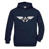 Child's Hoodie Stylized Eagle NY Navy Blue (3 To 14 Years Old) - Blue