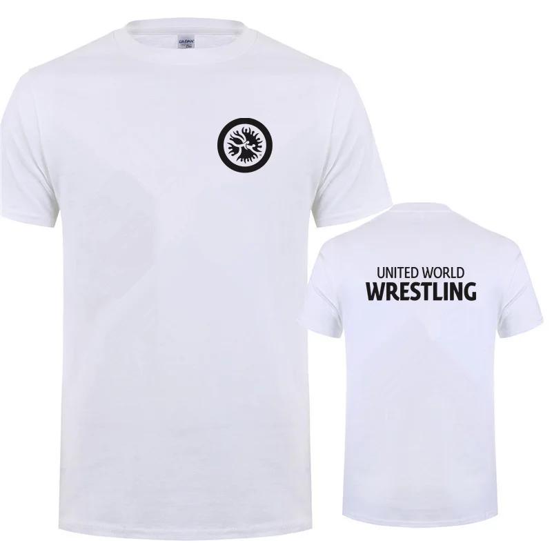 United World Wrestling UWW Men T Shirt Funny Cool Summer Cotton Short Sleeve Tee Shirts O-Neck T-shirt Man Hip Hop Streetwear