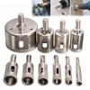 Set di Punte da Trapano in Acciaio 10pz Rivestite in Diamante HSS per Utensili Elettrici 6mm-30mm Sega a Tazza per Piastrelle Marmo Vetro Ceramica Punte da Trapano