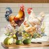Wall Sticker Easy To Remove Rooster Chicken Waterproof PVC Wallpaper Decoration for Apartment